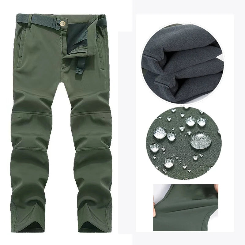 Waterproof Fleece-Lined Softshell Jacket & Pants Set