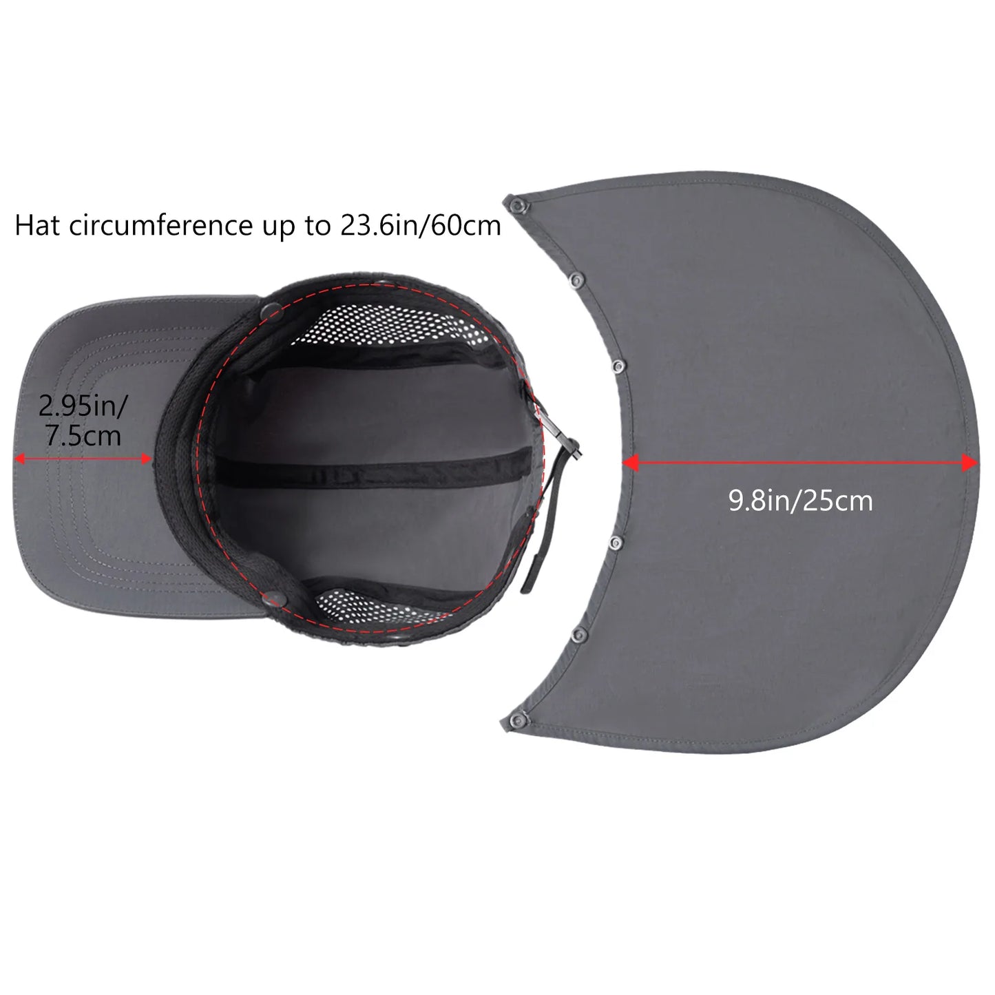 BASSDASH UPF 50+ Convertible Sun Hat