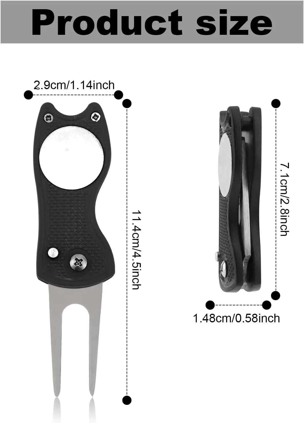 3-in-1 Switchblade Golf Divot Tool